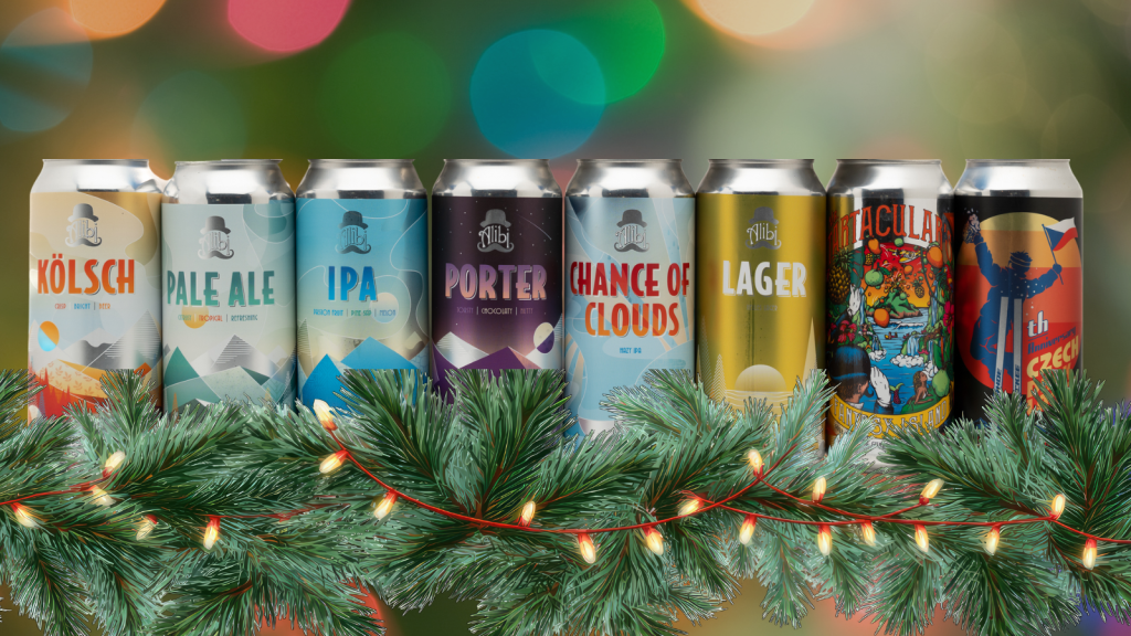 Alibi Ale Works FULL to-go beverage collection. Limited edition beers, seasonal releases