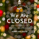 Alibi Pubs Closed: Happy Holidays!
