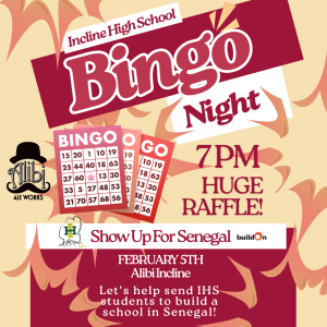 Bingo with Incline High: School For Senegal