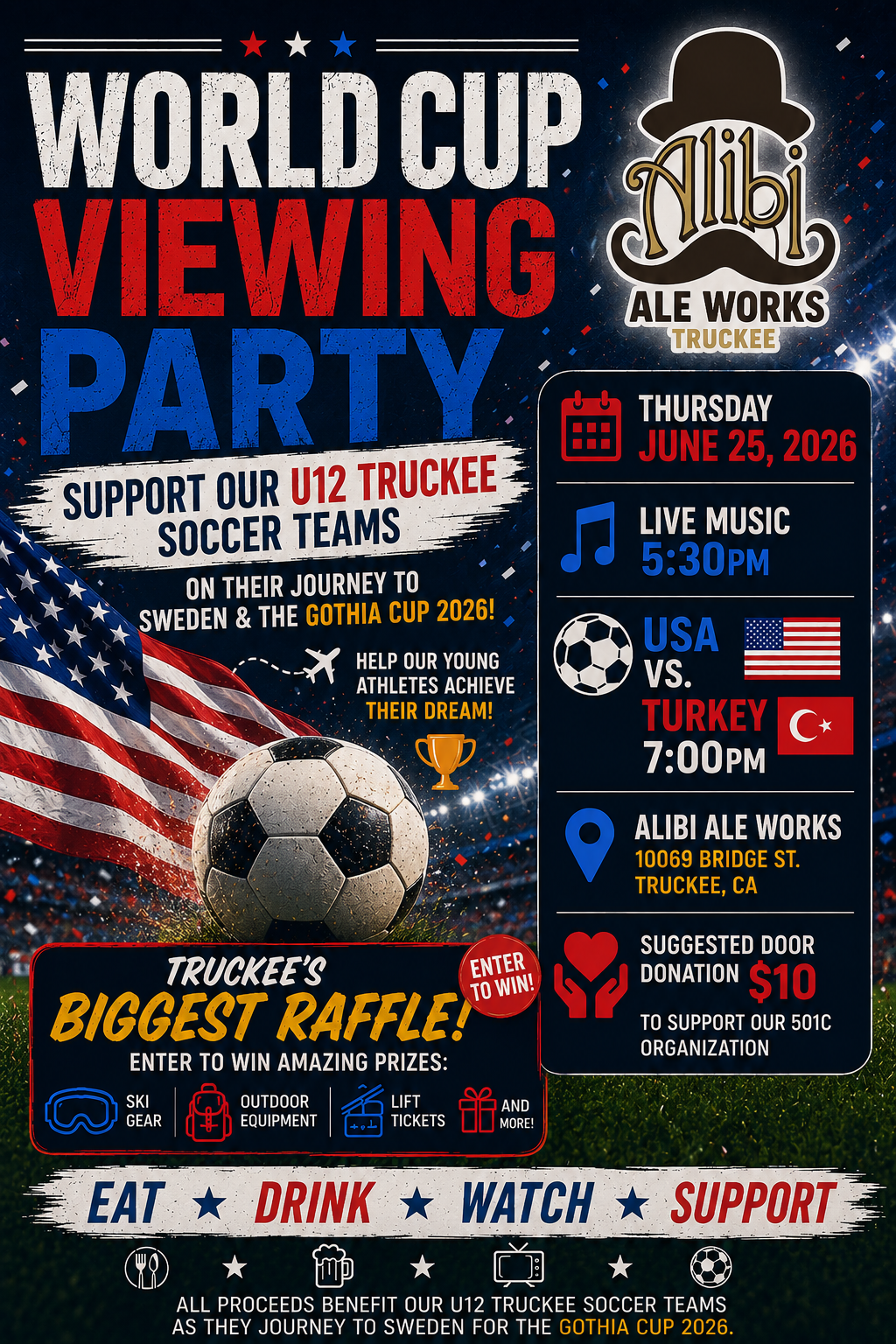 World Cup Watch Party Fundraiser for U12 Boys Soccer Team!