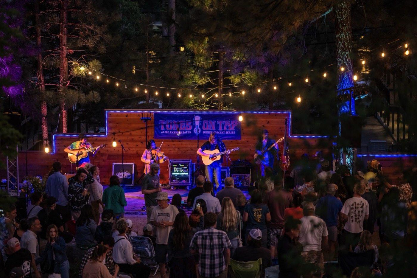 Live music performance at Alibi Ale Works Tunes on Tap concert series in Incline Village